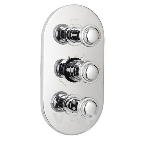 Line Concealed 3/4 Inch Thermostatic Triple Shower Valve