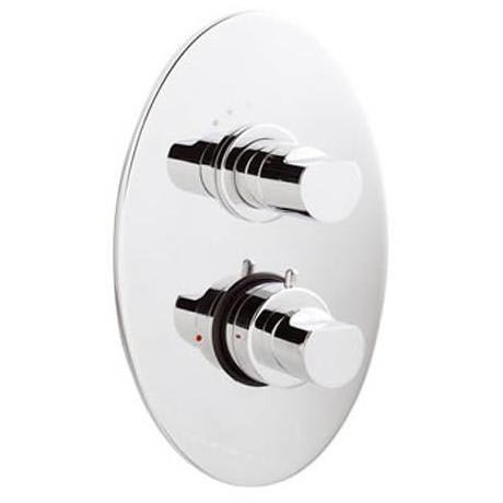Orion Twin Shower Valve with Built-in Diverter Oval Plate