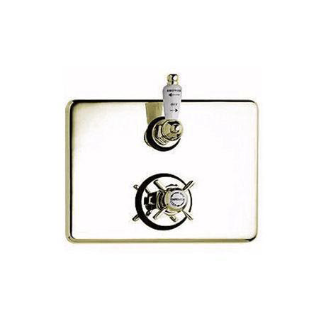 Beaumont Antique Gold Twin Thermostatic Shower Valve
