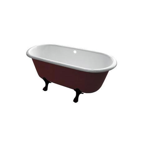 French Double Ended Cast Iron Roll Top Bath with Ball and Claw Feet