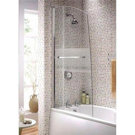 Aqualux Elite Modern Sail Silver Polished Frosted Glass -  FSB0064AQU