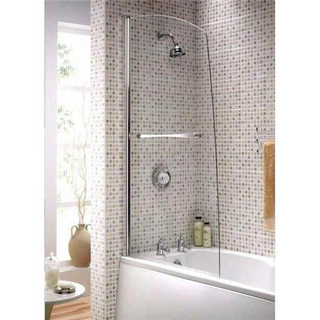 Aqualux Elite Modern Sail Silver Polished Clear Glass - FS21025AQU