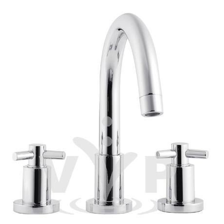 Minimalist Aspect 3 tap hole deck mounted bath filler