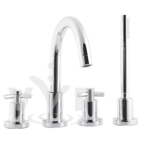 Minimalist Aspect 4 tap hole deck mounted bath shower mixer