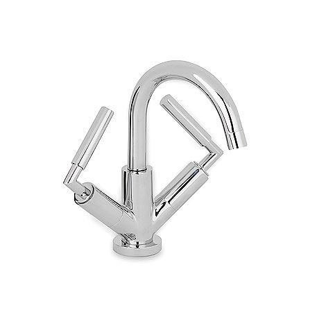 Minimalist Helix lever Mono Basin Mixer with small swivel spout