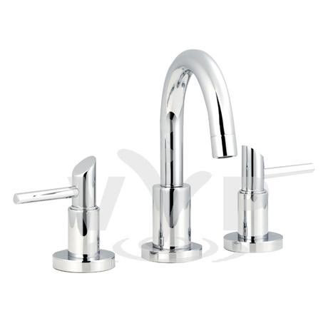 Minimalist Scene 3 tap hole basin mixer small spout
