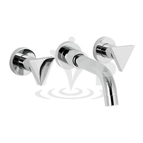 Minimalist Isla wall mounted bath filler small spout