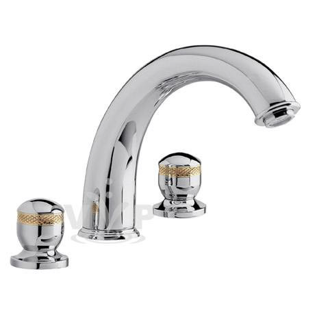 Classical Contour 3 Tap Hole Bath Mixer