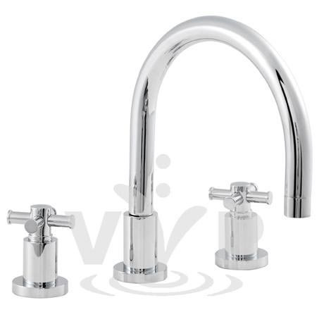 Maine Crosshead 3 tap Hole Deck Mounted Bath Filler