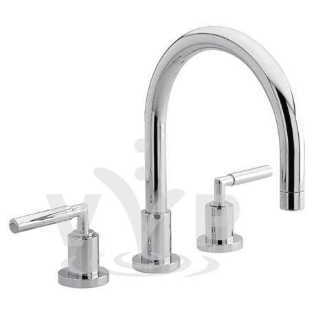 Minimalist Helix lever 3 tap hole deck bath mixer