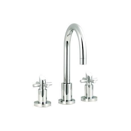 Minimalist Scope 3 tap hole deck mounted bath filler with swivel spout