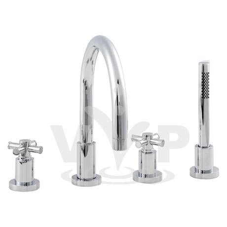 Maine 4 Tap Hole Deck Mounted Bath Shower Mixer