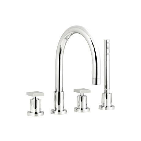 Minimalist Milo 4 Tap Hole Bath Shower Mixer