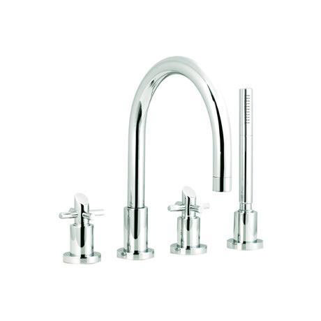 Minimalist Scope 4 tap hole deck mounted bath shower mixer