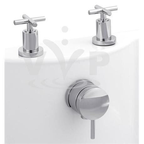 Minimalist Helix cross head Freeflow Bath Filler