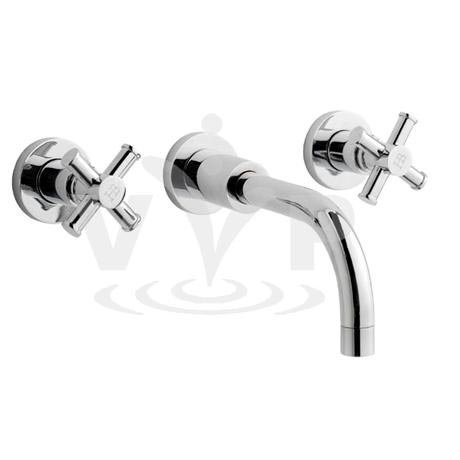 Maine Crosshead Wall Mounted Basin Mixer