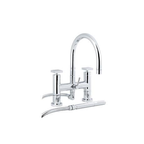 Minimalist Milo Bath shower mixer large spout including shower kit