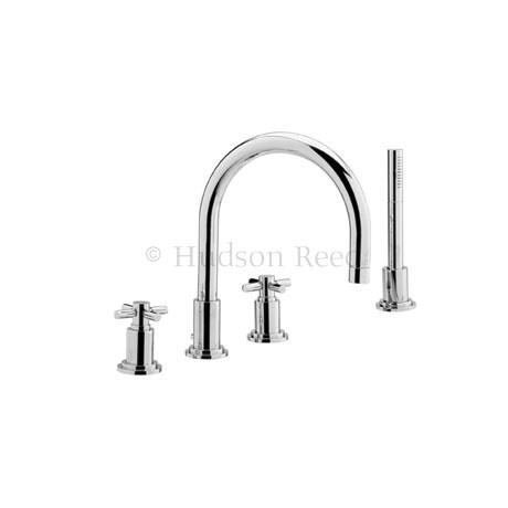 Tec Cross 4 Tap Hole Deck Bath Shower Mixer