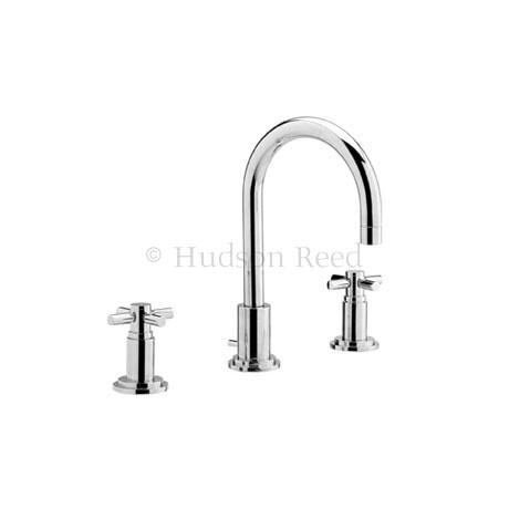 Tec Cross 3 Tap Hole Deck Mounted Basin Mixer