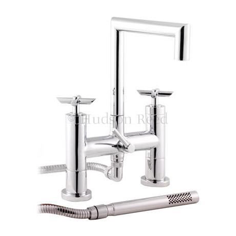 Designer P-Zazz Deck Mounted Bath Shower Mixer - Crosshead