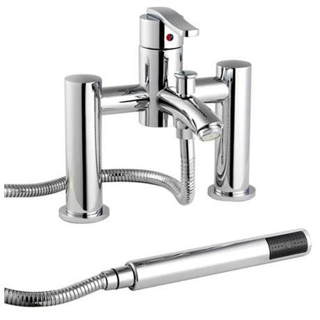 Minimalist Rossi Bath Shower Mixer Tap with Shower Kit & Wall Bracket
