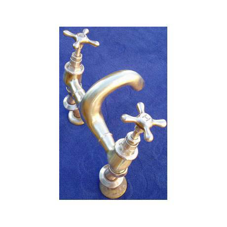 Victorian brass kitchen mixer tap
