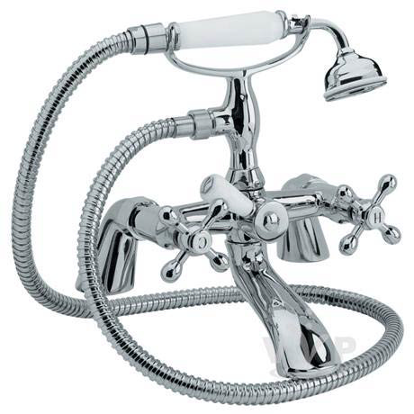 Traditional Viscount Bath Shower Mixer with Kit - Large Handset - X373