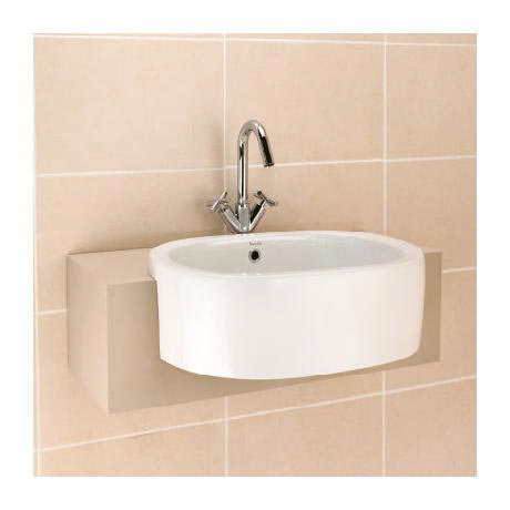 Lucca 600 Semi Recessed Ceramic Basin - 231100