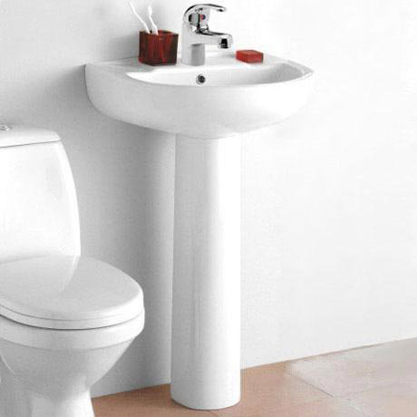Lyon 1 Tap Hole Ceramic  Basin and Pedestal