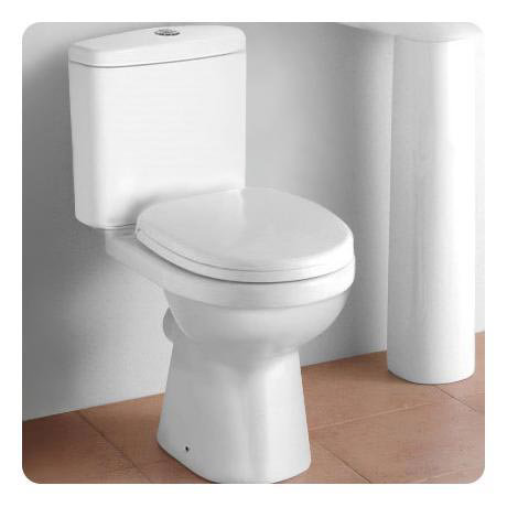 Lyon Ceramic WC Pan & Cistern Set with Soft Close Seat