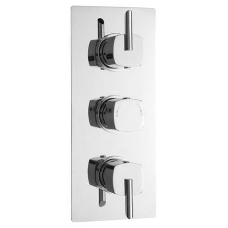 Rialto Concealed Thermostatic Triple Shower Valve with Square Plate