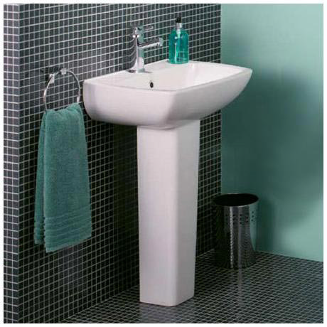 Monica 1 Tap Hole 550 Basin and Pedestal Set