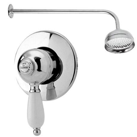 Ultra Nostalgic Manual Valve w/ Fixed Shower Head & Arm - Chrome