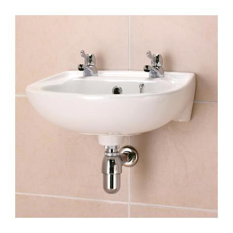 Novad 2 Tap Hole Ceramic Cloakroom Basin - 2308