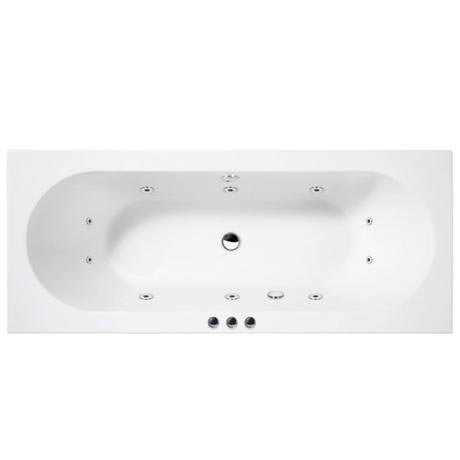 Otley 1700 x 750 10 Jet Whirlpool Round Double Ended Acrylic Bath