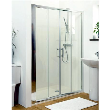 Pacific Double Sliding Shower Door with Shower Tray & Waste