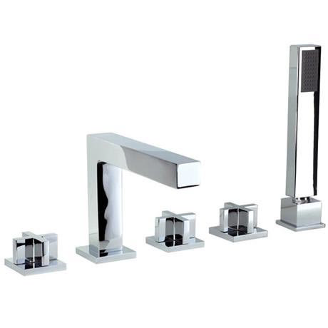 Phoenix OV Series 5 Hole Deck Mounted Bath Shower Mixer - Chrome