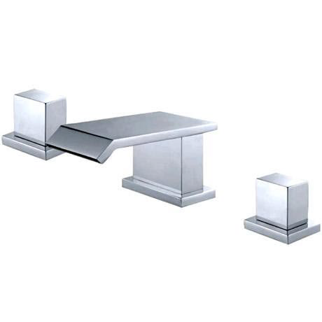 Phoenix QS Series 3 Hole Deck Mounted Bath Filler - Chrome