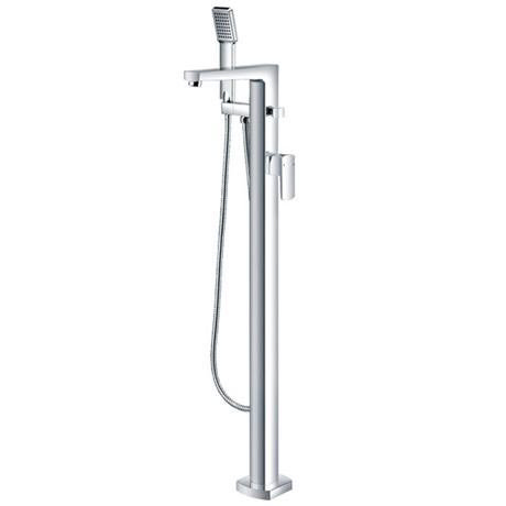 Pura Linea Floor Mounted Bath Shower Mixer - Chrome - LAFMBSM