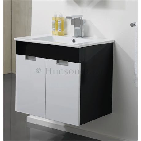 Hudson Reed Quintus Basin & Cabinet - Black & White
