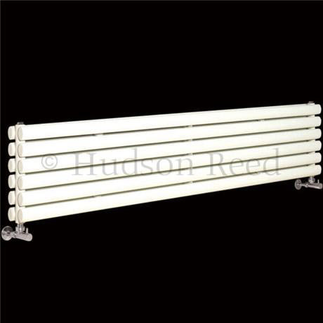 Revive Horizontal Double Panel Designer Radiator with Brackets - White