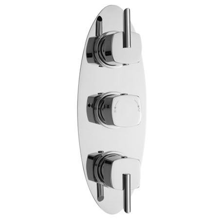 Rialto Concealed Thermostatic Triple Shower Valve with Oval Plate