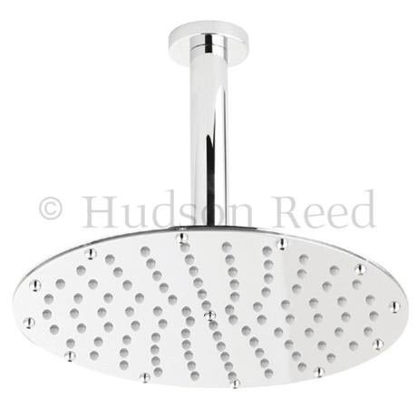 Hudson Reed 300mm Round Fixed Shower Head & Ceiling Arm - Chrome