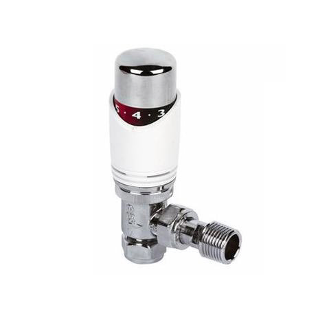SB - Thermostatic Radiator Valves - Chrome - 15mm x 1/2" angled - R532