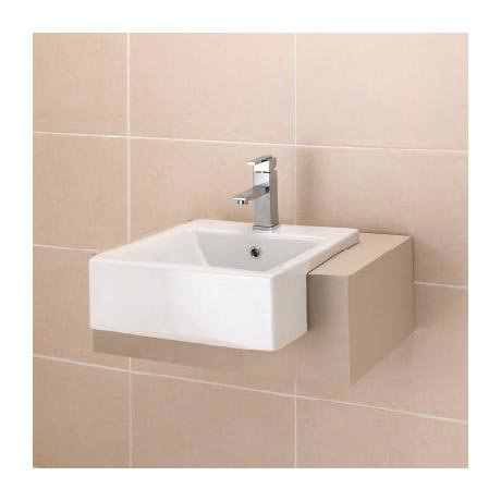 Serene 420 1 Tap Hole Semi Recessed Ceramic Basin - 231011