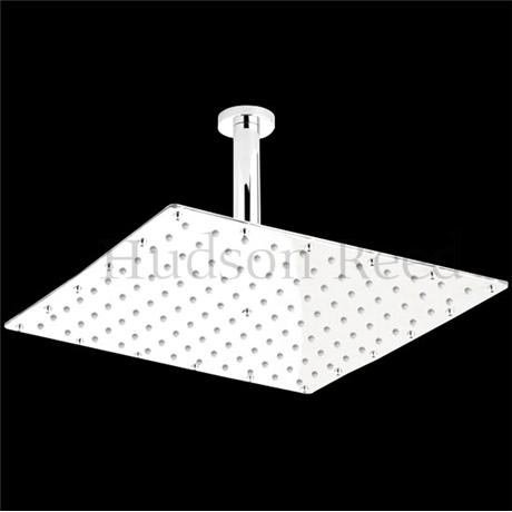Hudson Reed 400mm Square Fixed Shower Head & Ceiling Arm