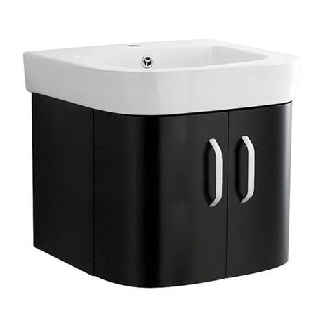 Ultra 500mm Carlton Black Wall Mounted Vanity Unit - CARWB500