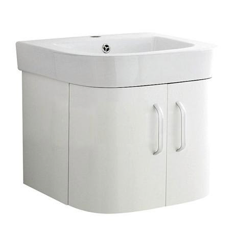 Ultra 500mm Carlton White Wall Mounted Vanity Unit - CARWW500