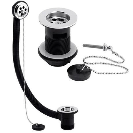 Ultra Bath & Basin Waste with Poly Plug & Ball Chain - Chrome
