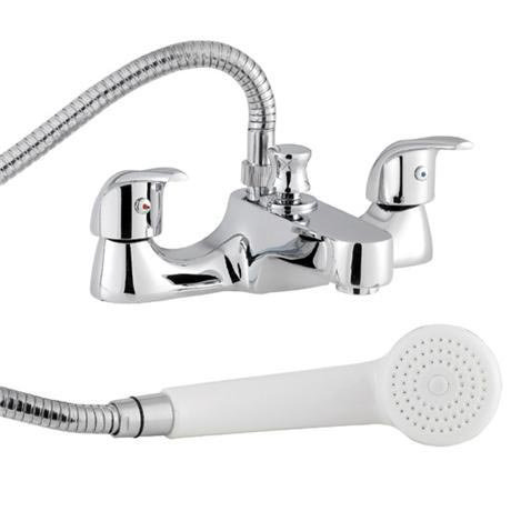 D-Type Bath Shower Mixer with Shower Kit -  Chrome - DTY334